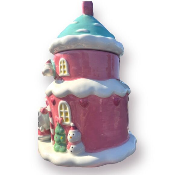 Hello Kitty and Friends Christmas Ceramic CookieJar Christmas House Cinammonroll - Picture 2 of 4